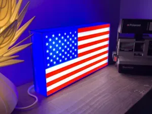 American Flag Light Box - 4th of July Decoration