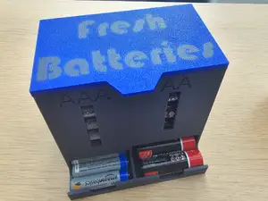 Battery Dispenser + Lid "Fresh Batteries" AA/AAA
