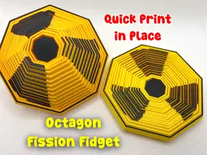 Fission Fidget Nuke Octagon Toy (Print in Place)