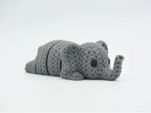 Knitted Articulated Elephant Flexi Keychain