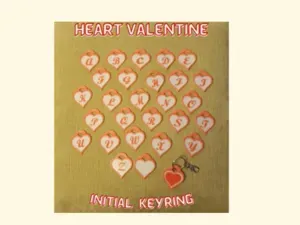 heart valentine initial letter keyring bundle A-Z