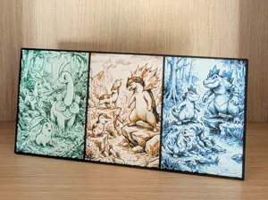 Johto Starter Evolutions Pokemon Hueforge & Frame