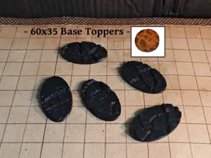 60 x 35 mm Lava / Deep Cracked Mud Base Topper