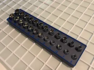 Icon Metric 3/8" Socket Gridfinity Holder, 2 Rows