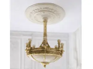 Royal Victorian Chandelier with Ceiling Medallion