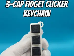 Triple Keyboard Fidget Clicker Keychain