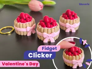 Valentine Clicker Fidget - Hearts Ladyfinger Tart