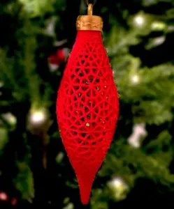 Lattice Drop Christmas Tree Ornament