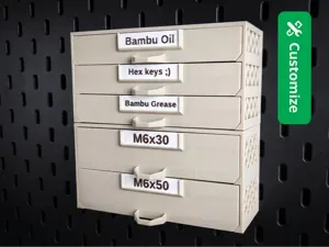 Modular Small Parts Drawer for Skadis 160mm