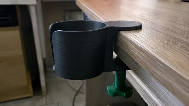 Desk Clamp Cupholder – Holder, 3D Printed — Image 6 of 13
