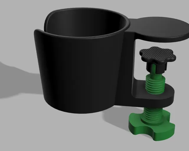 Desk Clamp Cupholder – Holder, 3D Printed — Image 2 of 13