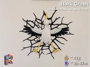 Stork Crash - Door Decoration for New Parents