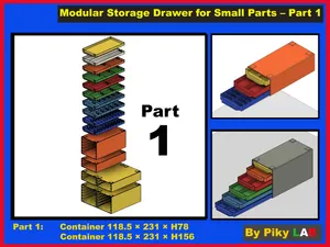Modular Storage Drawer for Small Parts – Part 1