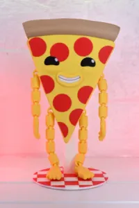 flexi cheey pepperoni pizza articulated with stand