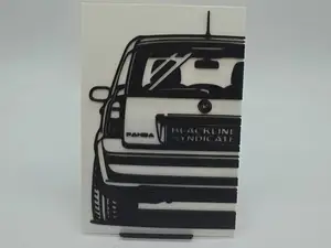 2D Wall Art Fiat Panda