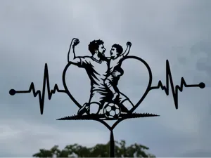 Soccer Dad Heartbeat Wall Art