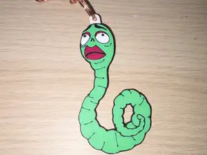 Corpse Bride Movie Keychain Tim Burton Gothic worm