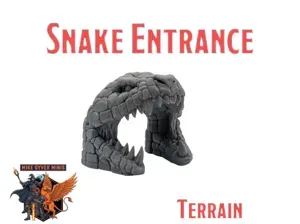 DnD TTRPG Snake Entrance Terrain Miniature