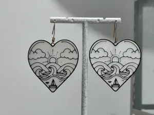 Aretes Corazón de Alta Mar