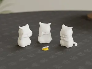 Distressed kittens,Cat,Who ate our fish?! ornament