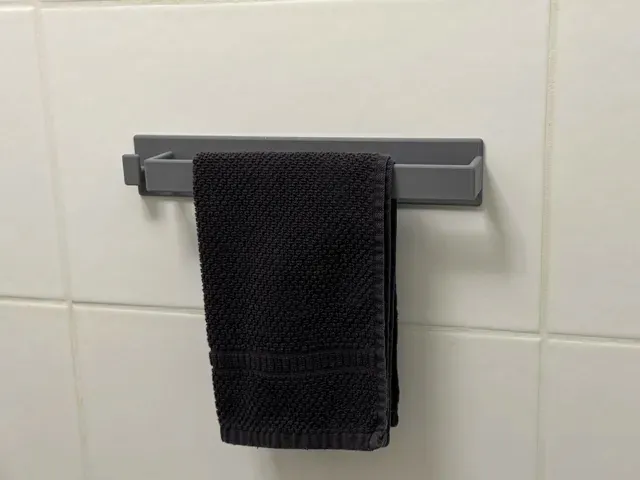 Adhesive Bathroom Towel Bar + Hook (No-Drill) — Фото 7 из 7