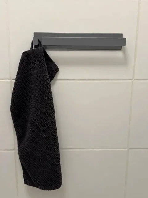 Adhesive Bathroom Towel Bar + Hook (No-Drill) — Фото 4 из 7