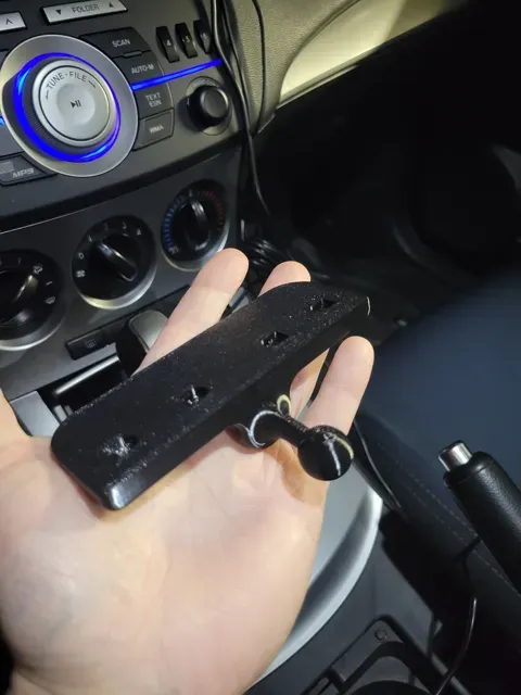 Car CD Slot Ball Mount - 17mm ball - 4mm thick — Image 2 of 7