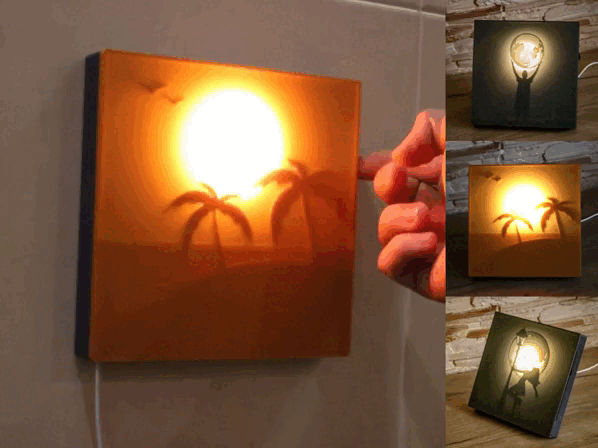 Sunset Motion Lamp and screens