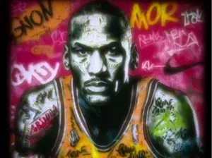 Michael Jordan The King Color Litho