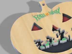 Halloween Pumpkin Door Decoration