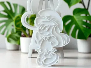 Smurfette - cookie cutter+ stamp