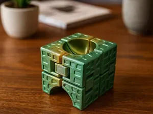 Harmonic Infinity Cube Fidget — Print-in-Place