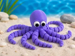 Cute Flexi Octopus – Articulated Fidget Toy
