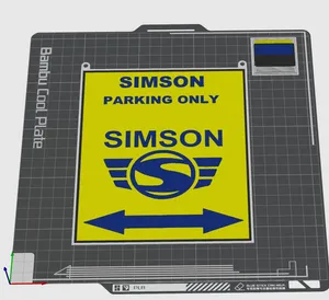 Simson Parking Only Sign