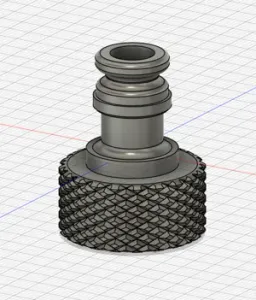 Garden hose to 3/4" thread adapter knurl texture