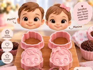 Ejetores de Brigadeiro Menino e Menina Fofinhos