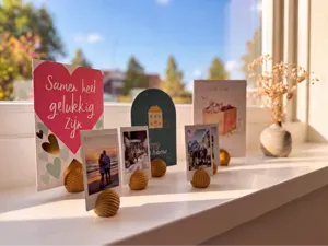 Photo & Card Holder – Striped Sphere Collection