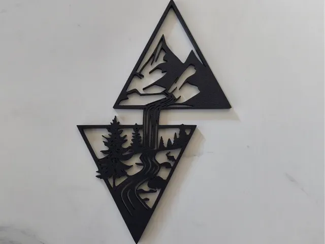 mountain waterfalls wall art