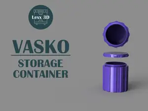 Vasko – Storage Container with Threaded Lid