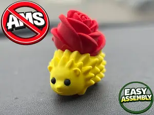 Love Hedgehog with a Blooming Rose -Valentine Gift
