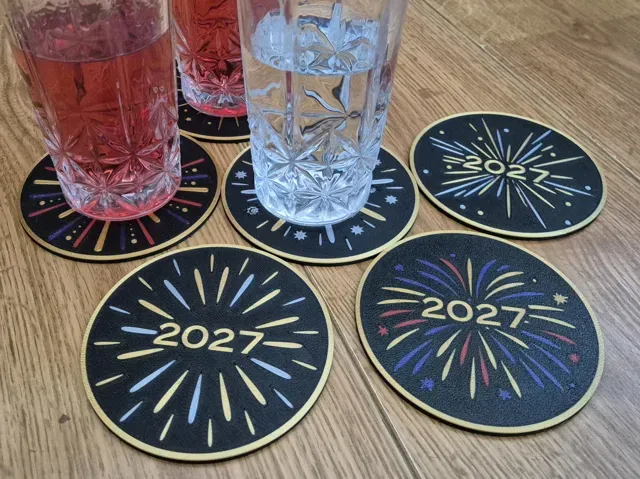 Happy New Year! 2027 Coasters Multicolor — Image 2 of 8