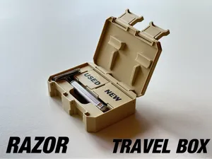 Safety Razor Travel Case with Blade Compartments