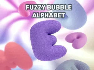 Fuzzy bubble alphabet wall art