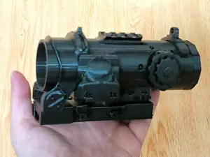 prop scope with picatinny mount + built in iron