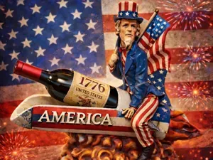 Uncle Sam Rocket Bottle Holder - Wine - Beer - Pen