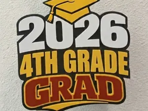 2026 4th Grade Grad Hype Chain Pendant