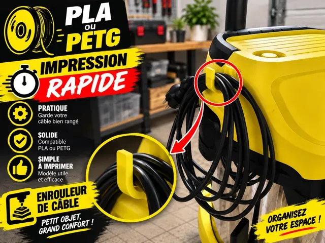 Crochet range-câble pour aspirateur Kärcher