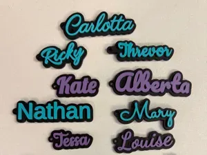 Name tag Keychain Generator NO AMS - With Icons