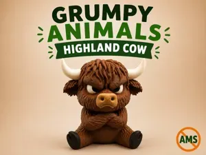 Grumpy Highland Cow