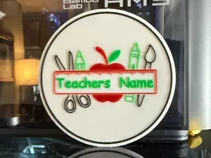 Editable Teacher's Name Coaster